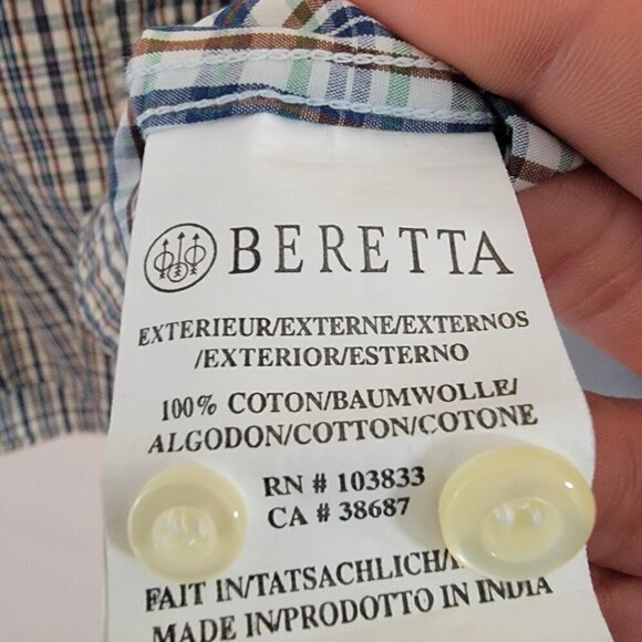 Beretta Men's LS Plaid shirt - XL - Picture 4 of 5